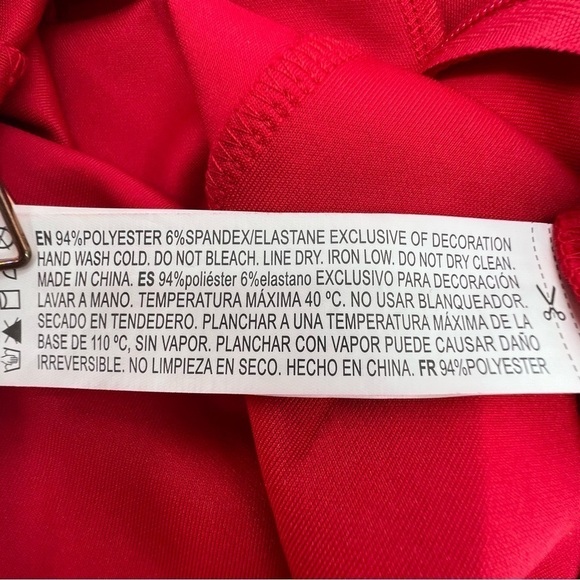 Forever 21 Red Adjustable Spaghetti Strap Mini Dress Size Medium Women’s - Picture 5 of 5
